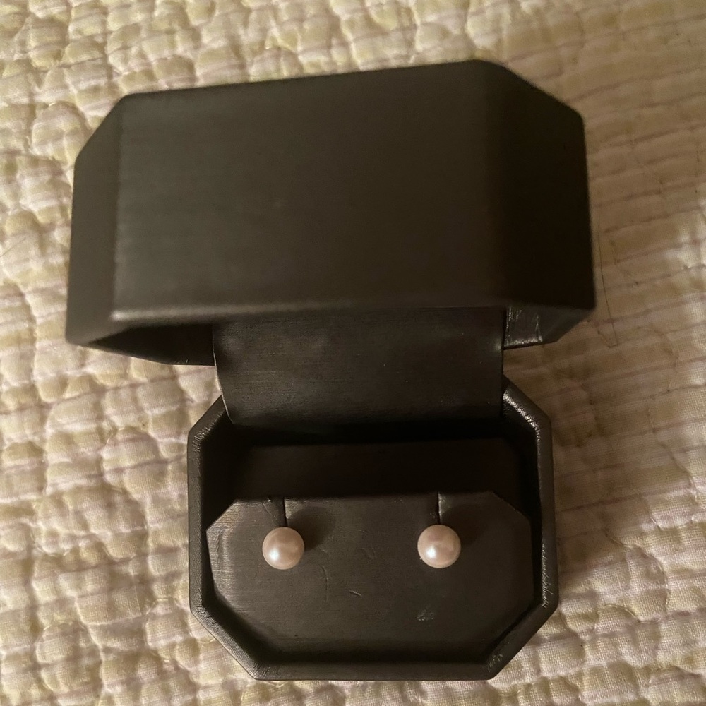 Shane Co Pearl Stud Earrings